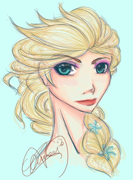 Sketch: Frozen Elsa