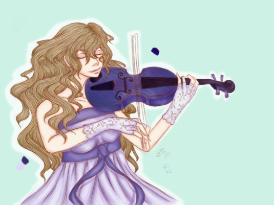 Sketch: Violin Girl WIP 2